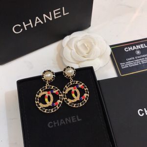 9 black border earrings gold tone for women 2799