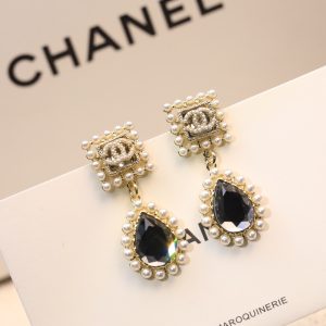 5 black twinkle stone earrings gold tone for women 2799