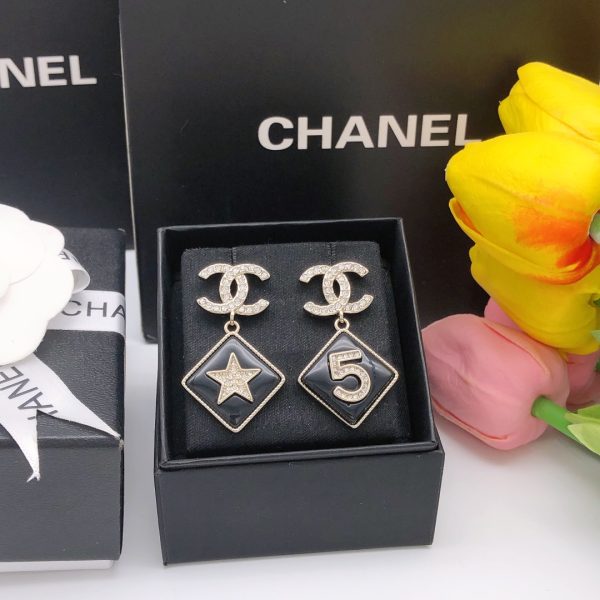 2 card earrings black for women 2799