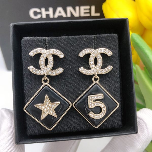 3 card earrings black for women 2799