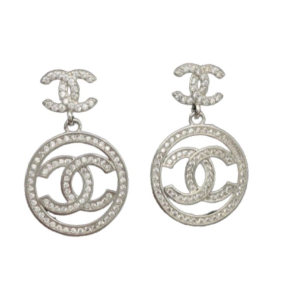 11 round double c earrings silver for women 2799