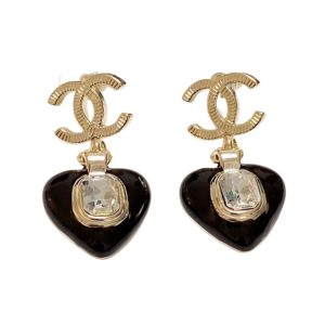 11 heart earrings black for women 2799