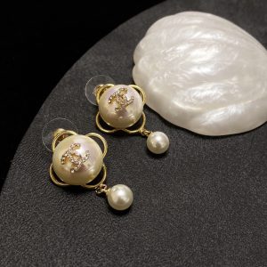 1 pearl studded earrings white for women 2799