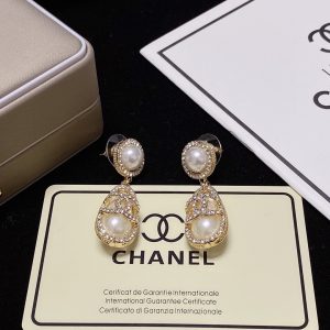 2-Teardrop Pearl Earrings Gold For Women   2799