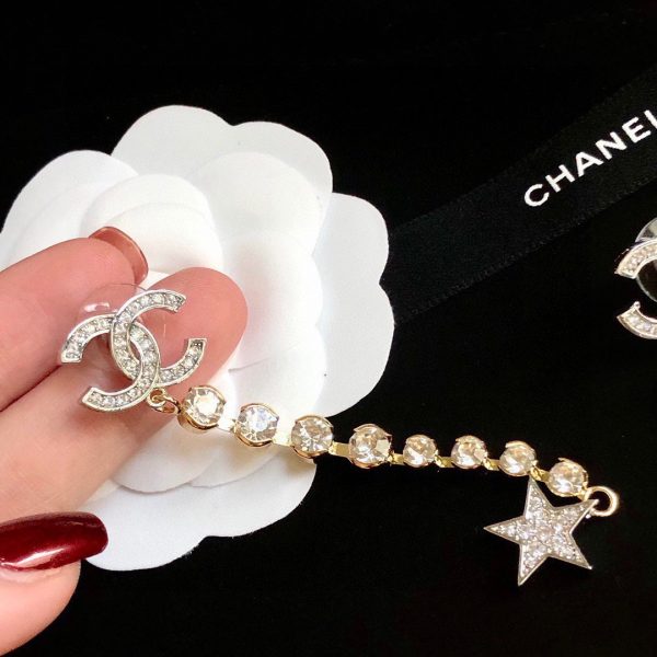 1 long star earrings gold for women 2799