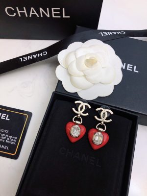 flower copper earrings red for women 2799