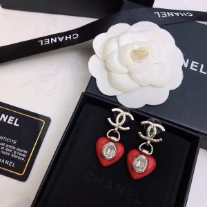 1 flower copper earrings red for women 2799