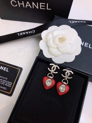 1 flower copper earrings red for women 2799