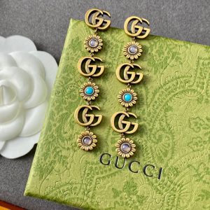 2-Double G Earrings Gold For Women   2799