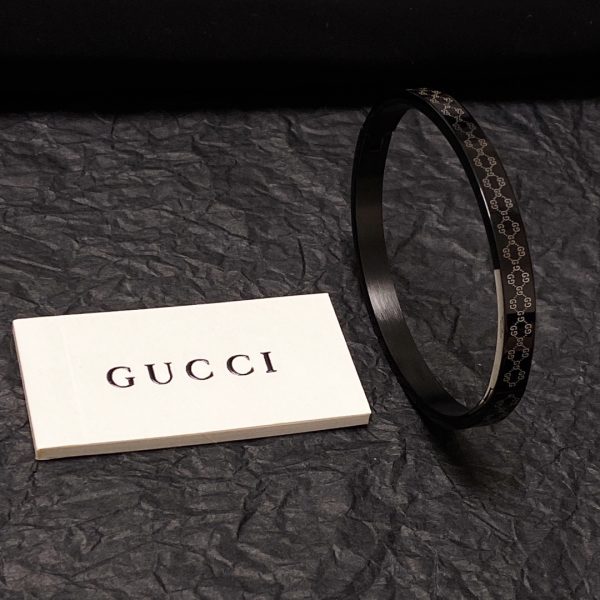 6 double g bracelet black for women 2799