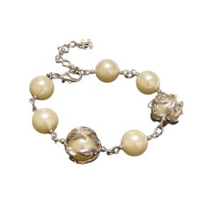 4 pearl bracelet beige for women 2799