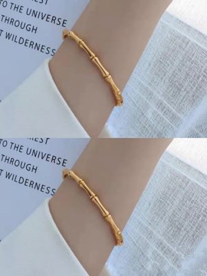 5 bamboo bracelet gold for women 2799