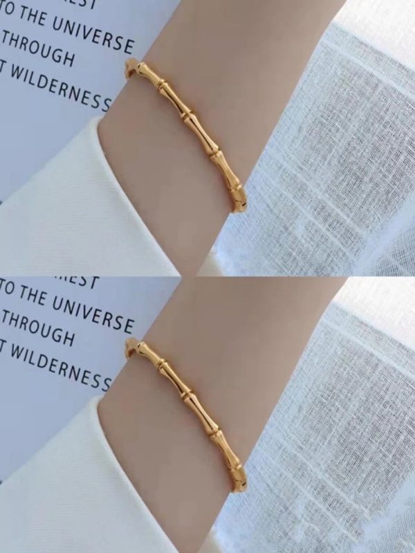 12 bamboo bracelet gold for women 2799