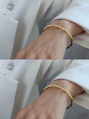 14 bamboo bracelet gold for women 2799