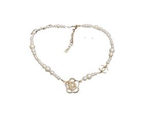 11 pearl necklace with flower gold tone for women 2799
