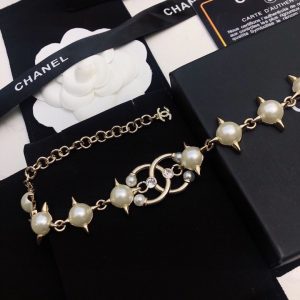2 pearl and star bracelet gold tone for women 2799