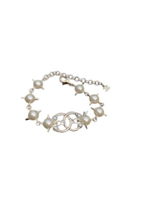 4 pearl and star bracelet gold tone for women 2799