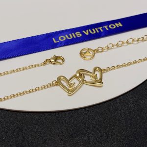 lv letter necklace gold for women 2799