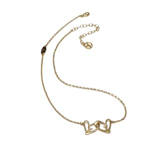 4 lv letter necklace gold for women 2799