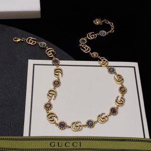 3 crystal necklace gold for women 2799