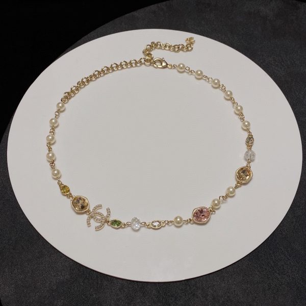 5 crystal necklace gold for women 2799
