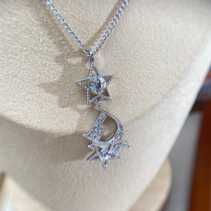 17 star necklace silver for women 2799