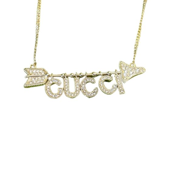 4 arrow letters necklace gold for women 2799