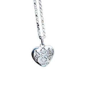 4-Heart Shaped Necklace Silver For Women   2799