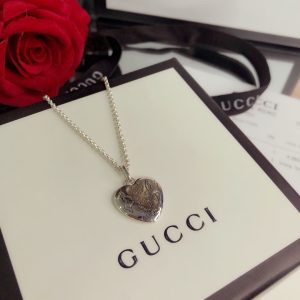 6 heart shaped necklace silver for women 2799