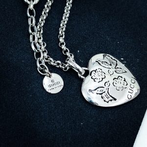 14 heart shaped necklace silver for women 2799