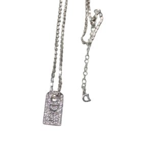 4 letter necklace silver for women 2799