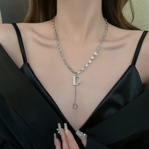 13 letter necklace silver for women 2799