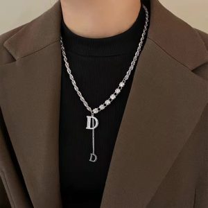 18 letter necklace silver for women 2799