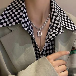 28 letter necklace silver for women 2799 1
