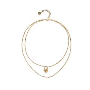 4 cd necklace gold for women 2799