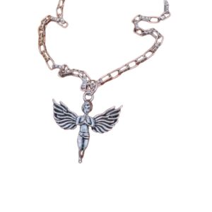 4 angel necklace silver for women 2799