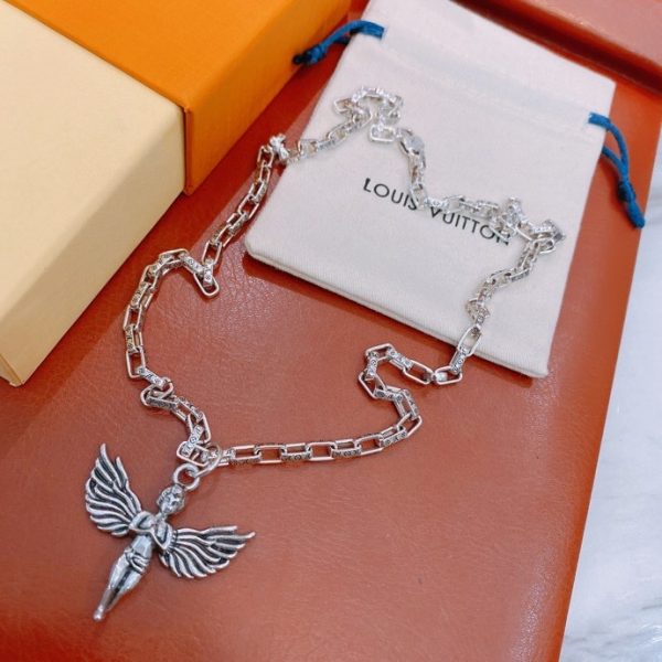 5 angel necklace silver for women 2799