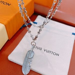 leaf necklace silver for women 2799