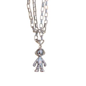 11 asronaut necklace silver for women 2799