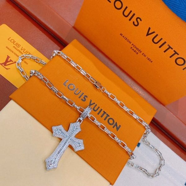 2 cross necklace silver for women 2799