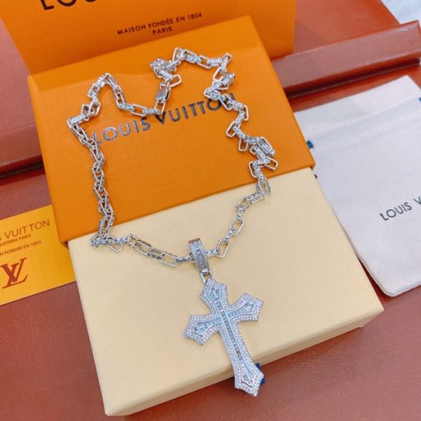 5 cross necklace silver for women 2799