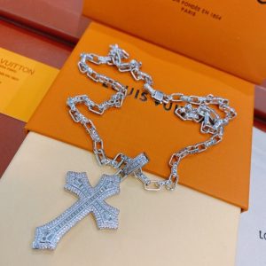 6 cross necklace silver for women 2799