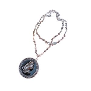 19 lv letter necklace silver for women 2799 1