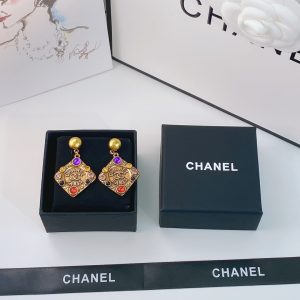 5 glass earrings gold for women 2799