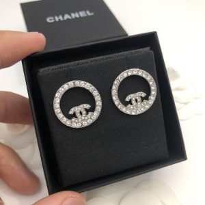 2 round stud earrings silver for women 2799