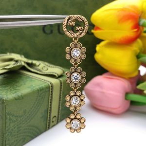 5 flower tassel earrings gold for women 2799