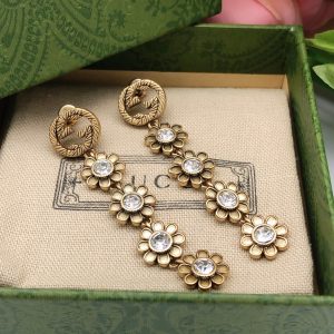 6 flower tassel earrings gold for women 2799
