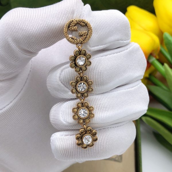 9 flower tassel earrings gold for women 2799