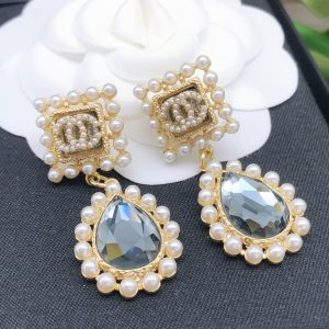 dripping pearls earrings gold for women 2799