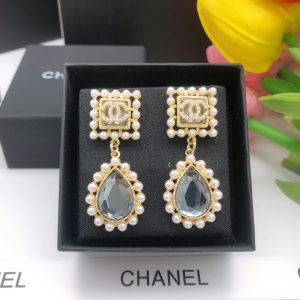 1 dripping pearls earrings gold for women 2799
